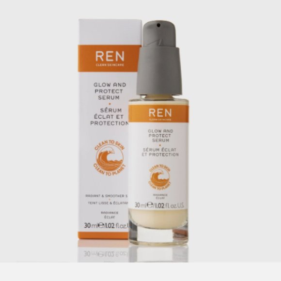 Ren Clean Skincare Skincare Ren Clean Skincare Glow And Protect Serum Oz Radiant Smoother